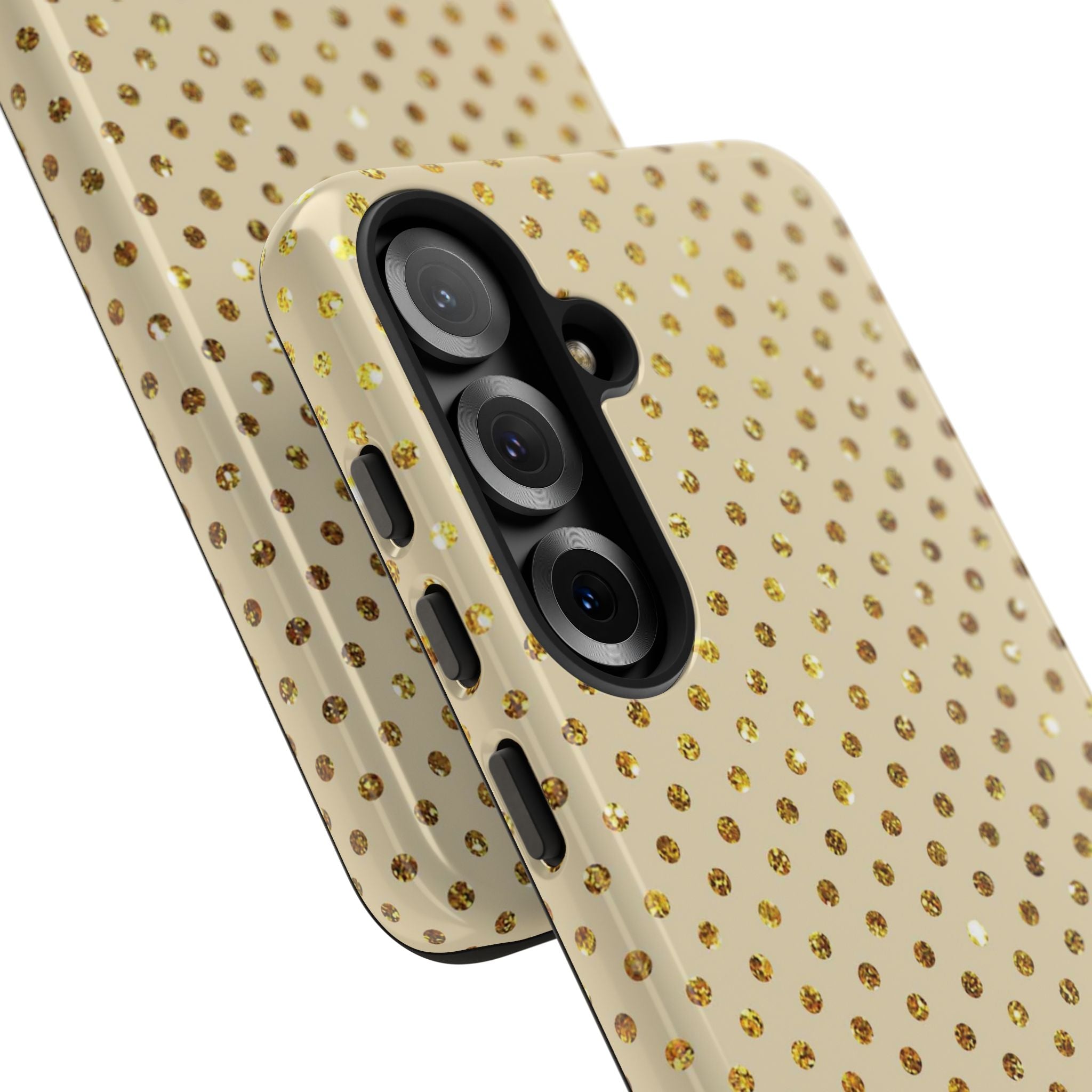 Gold Sparkle Grid Samsung S25 Plus Case - Tough