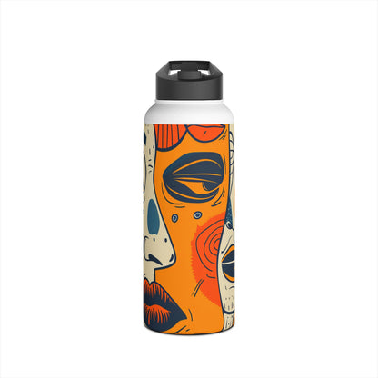 Overlapping Faces - Stainless Steel Water Bottle
