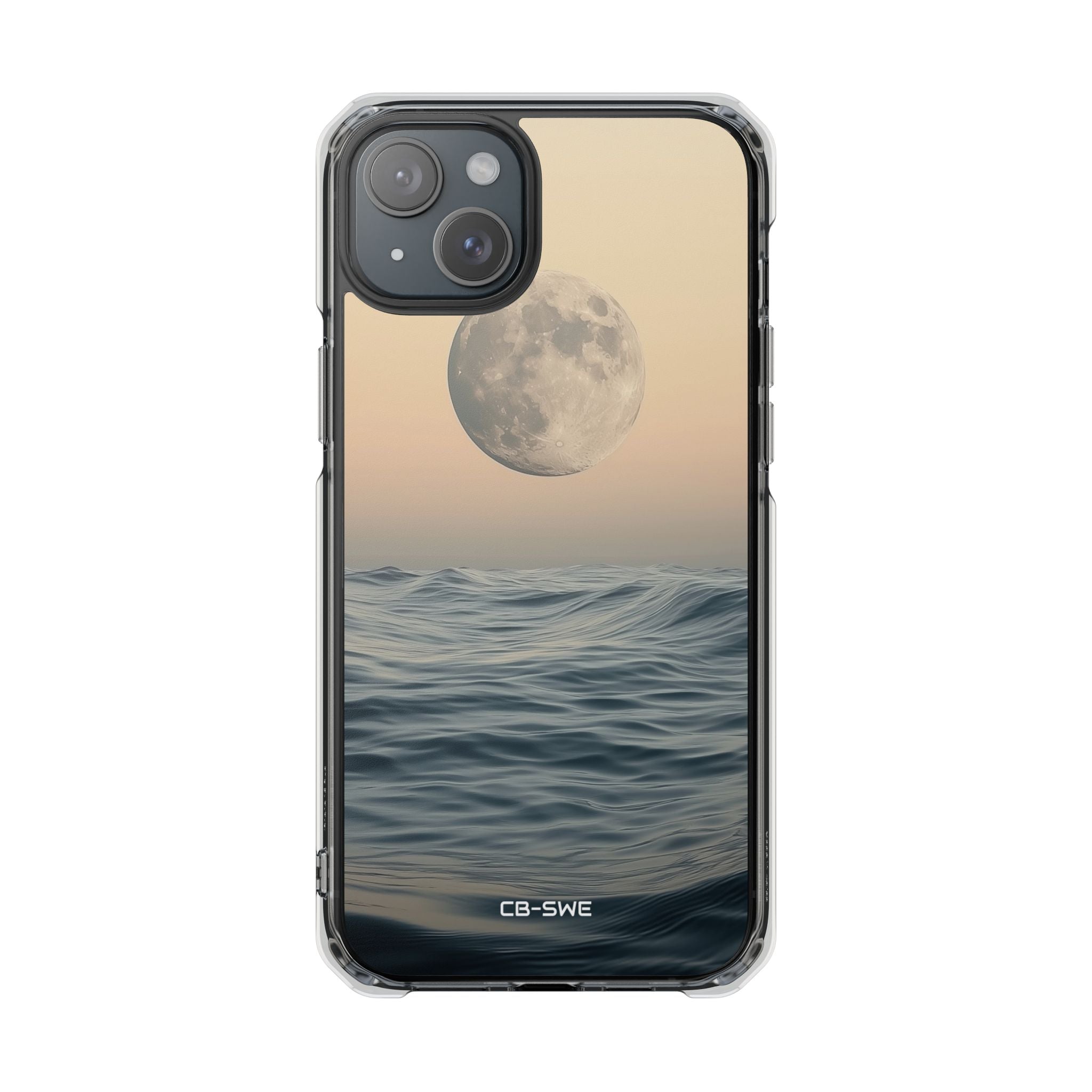Moon Illuminates Waves iPhone Case - Impact