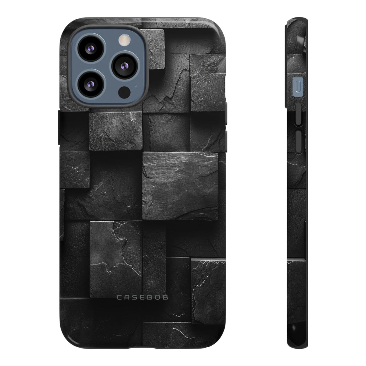 Black Geometric Elegance - Protective Phone Case