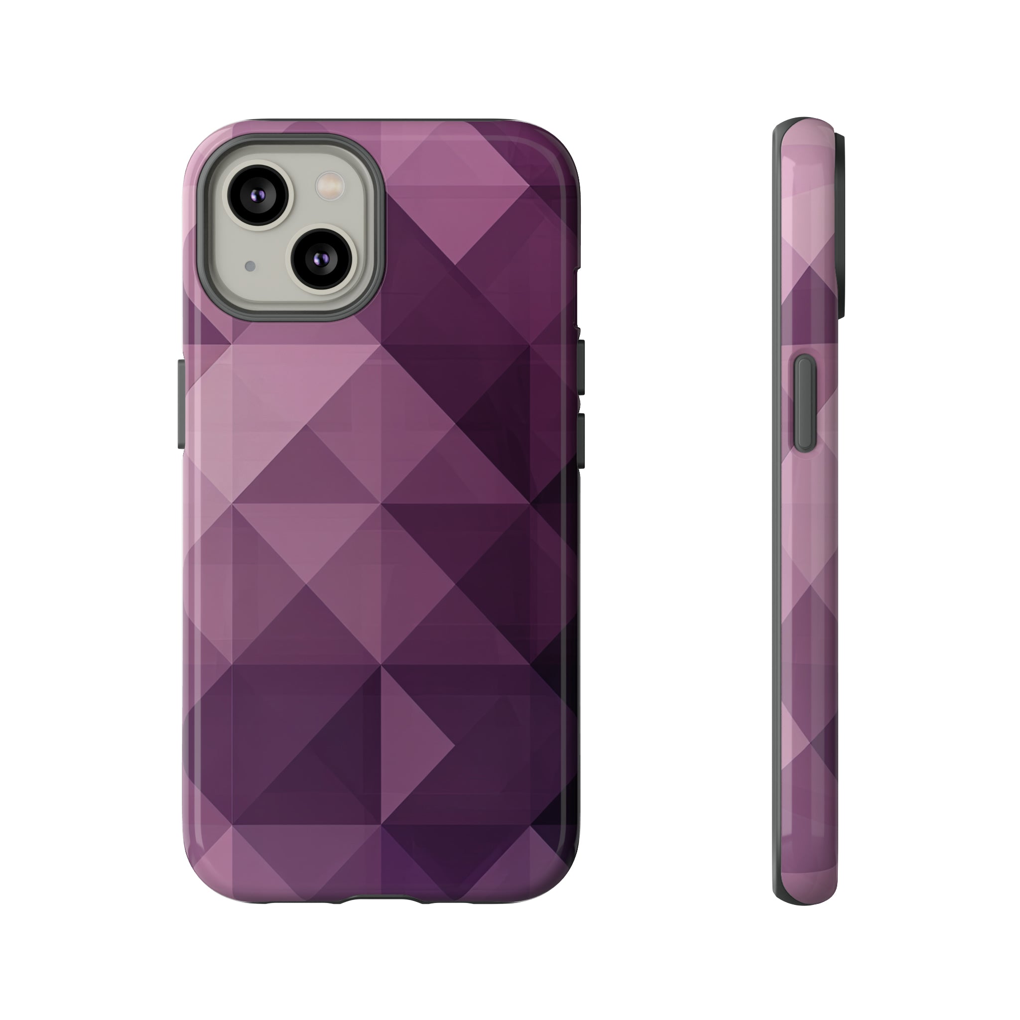 Purple Fade Squares - Protective Phone Case