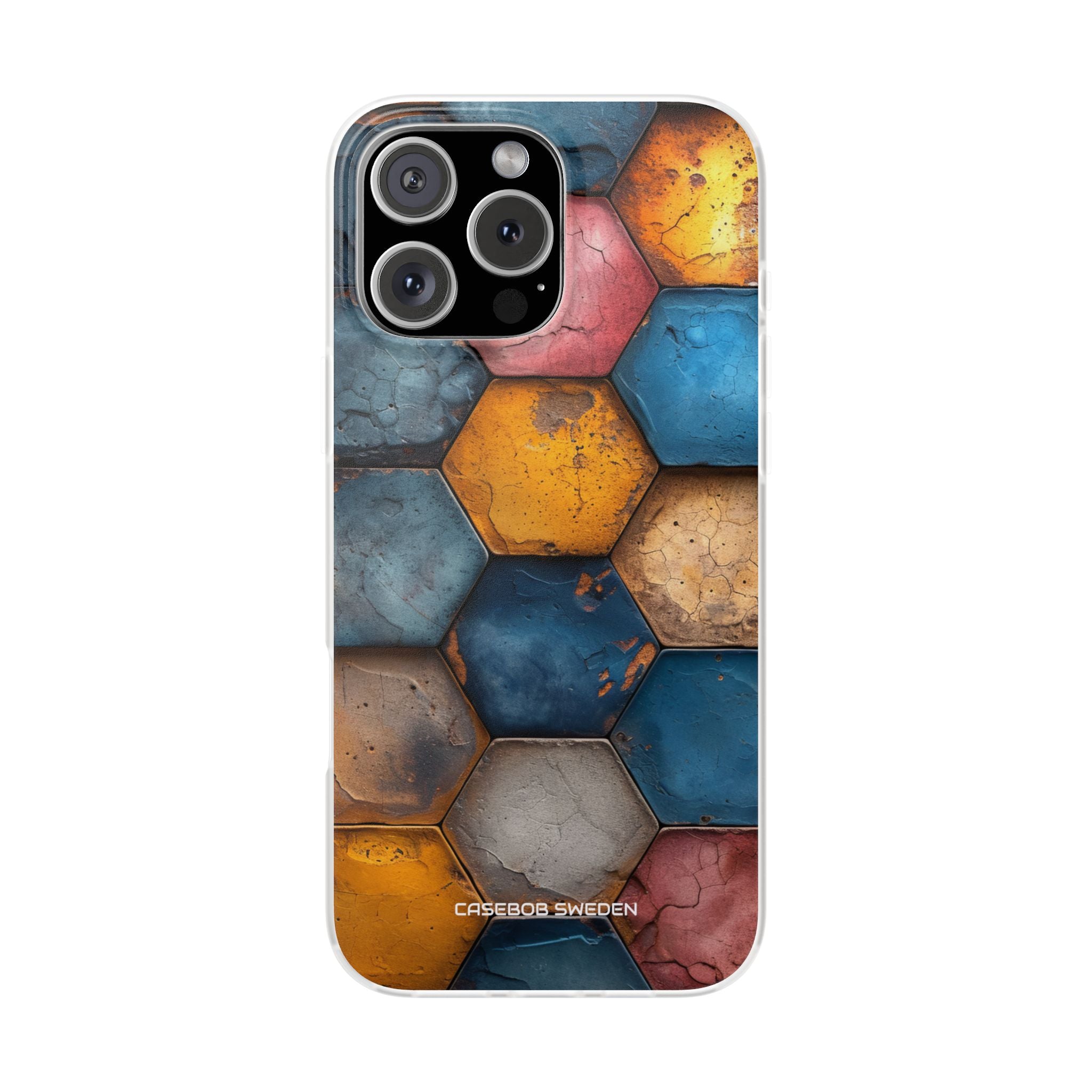 Rustic Geometric Tiles - Flexi iPhone 16 Phone Case