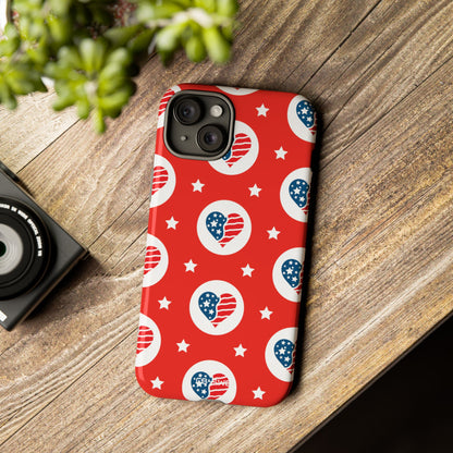 Hearts Celebrate Freedom - iPhone Case