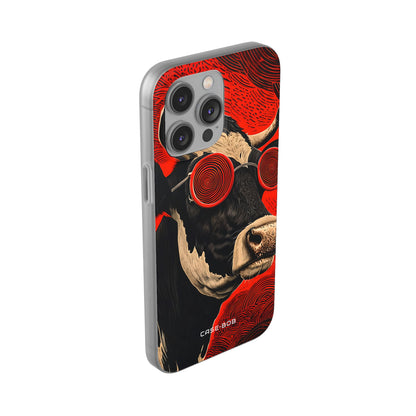 Hypnotic Cow iPhone 14 Pro Max Case - Soft