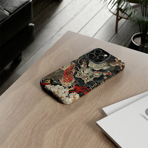 Oni & Sacred Symbols Fusion - Protective Phone Case