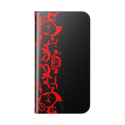Crimson Swirl - iPhone 16 Pro Case - Wallet