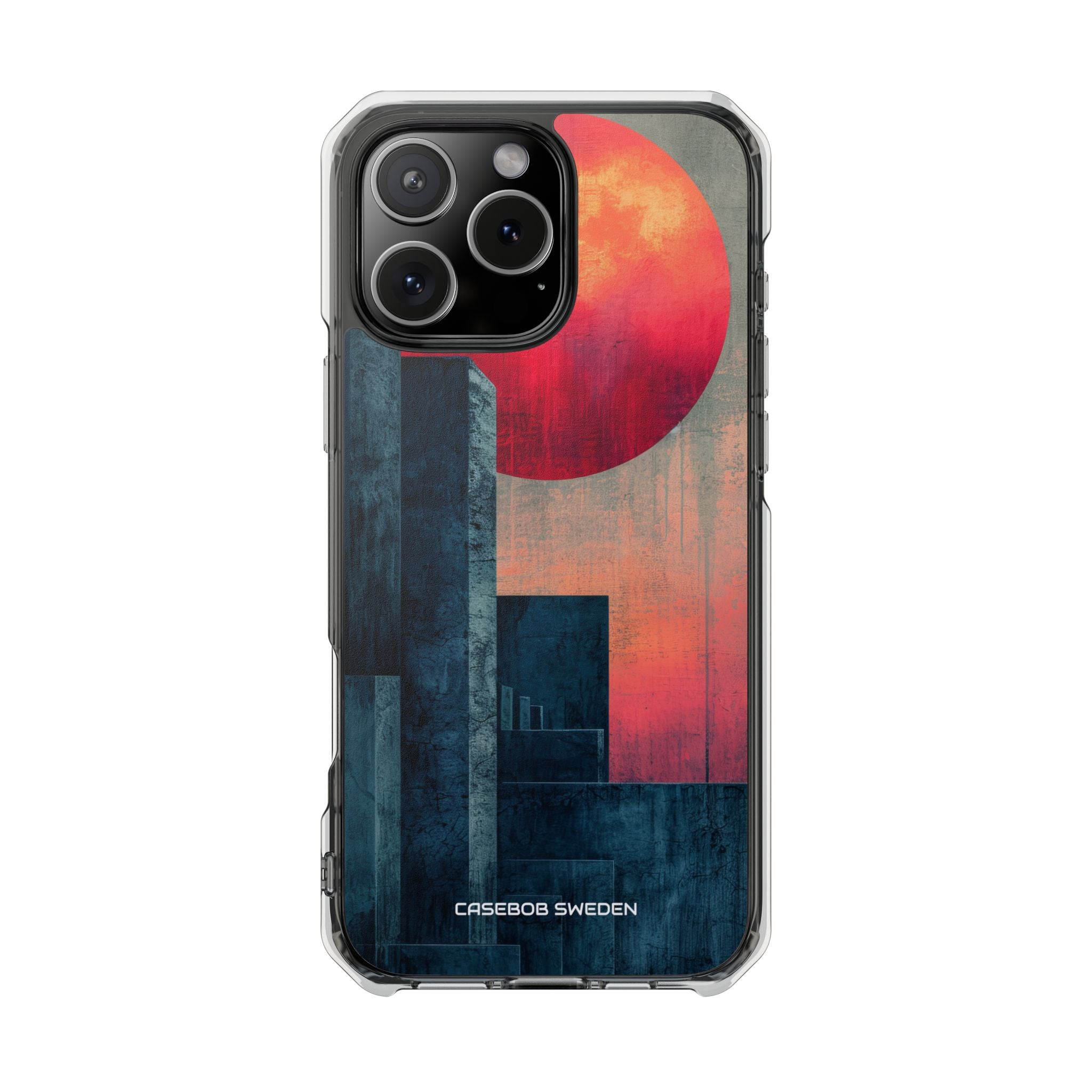 Abstract Geometric Skyline - Clear Impact iPhone 16 Phone Case