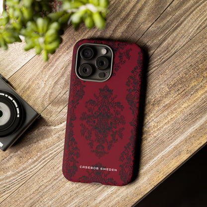 Gothic Crimson Elegance iPhone 15 - Tough Phone Case