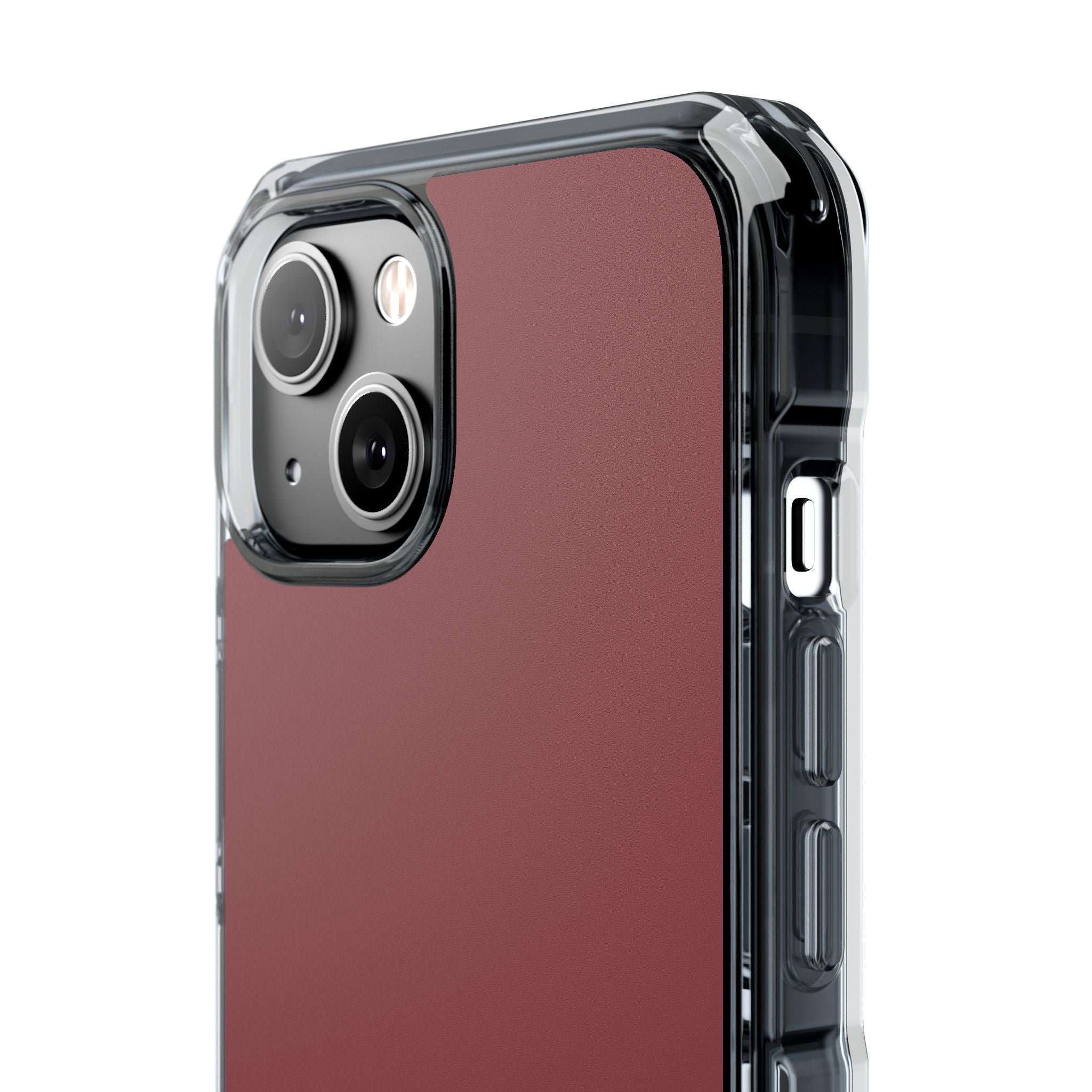 Cordovan Red - Clear Impact Case for iPhone