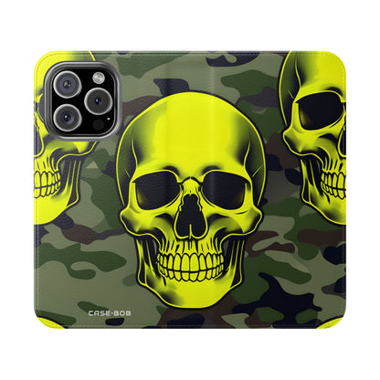 Neon Skull Camo - iPhone 16 Pro Case - Wallet