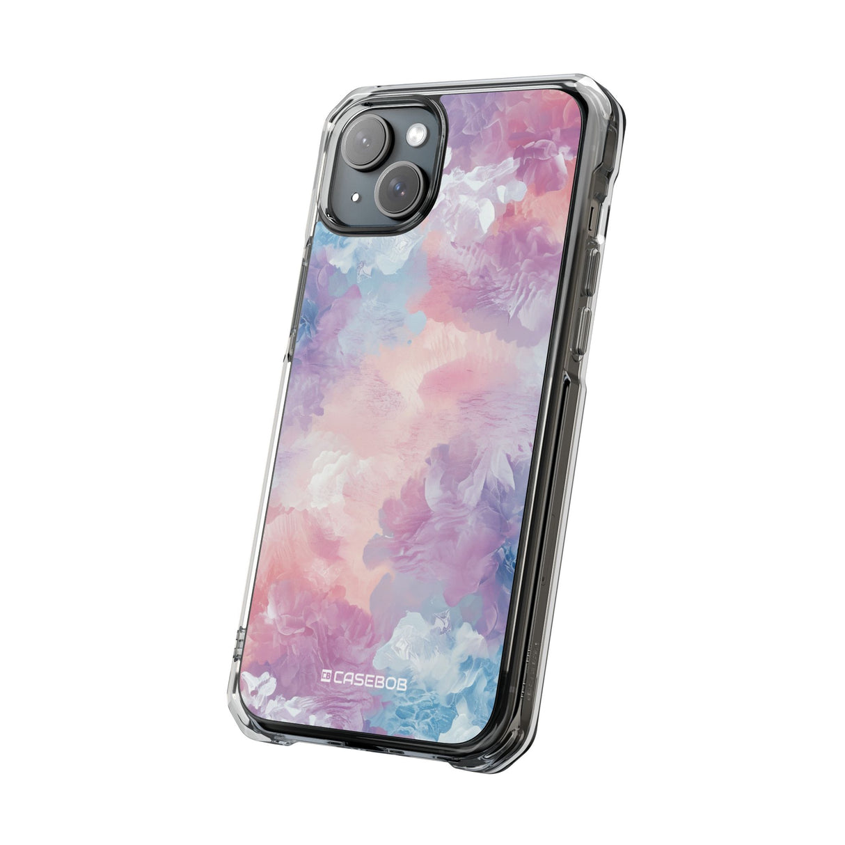 Pastellfarbenes Muster | Handyhülle für iPhone (Clear Impact Case – magnetisch)