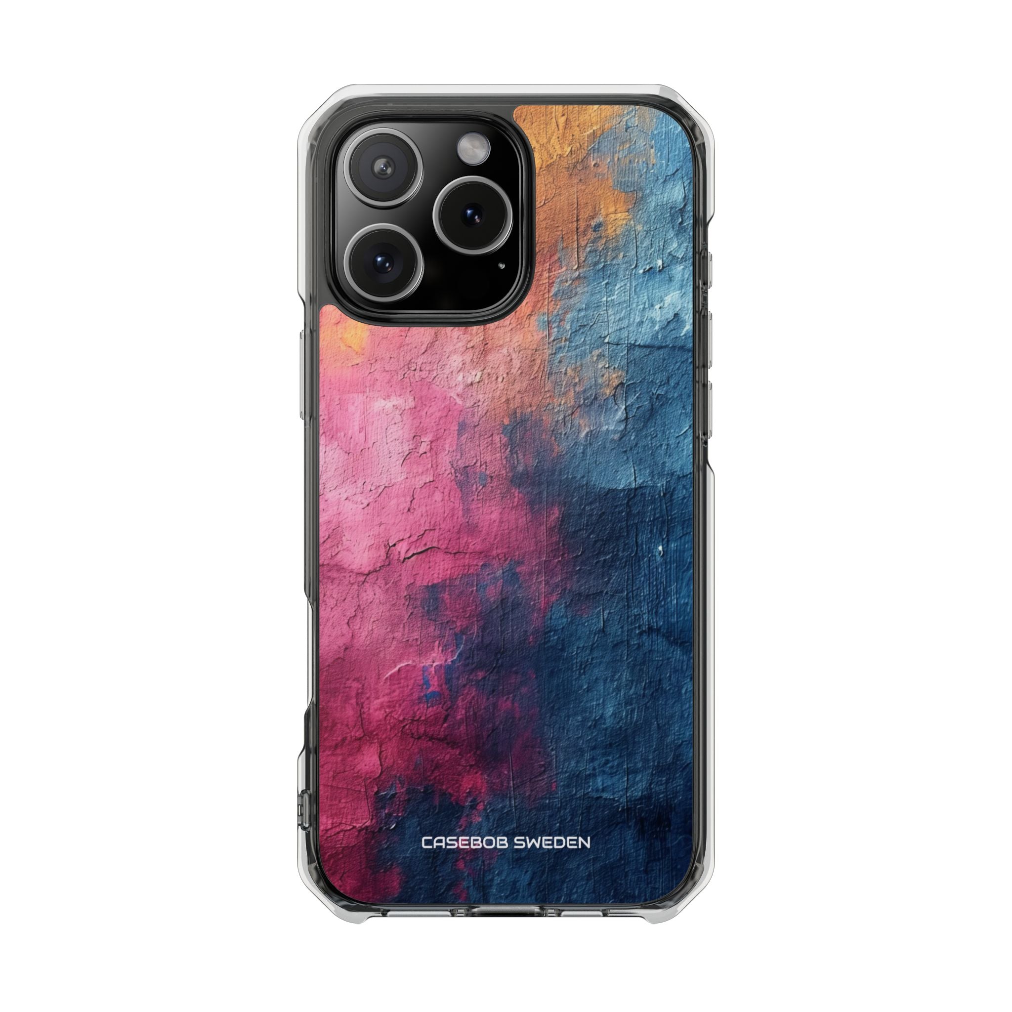 Blue Pink Abstract - Clear Impact iPhone 16 Phone Case