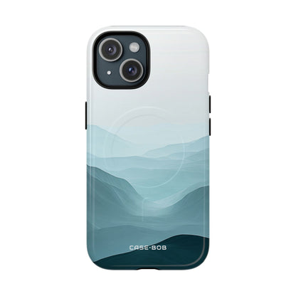 Teal Mist Mountains iPhone 15 Case - Tough+