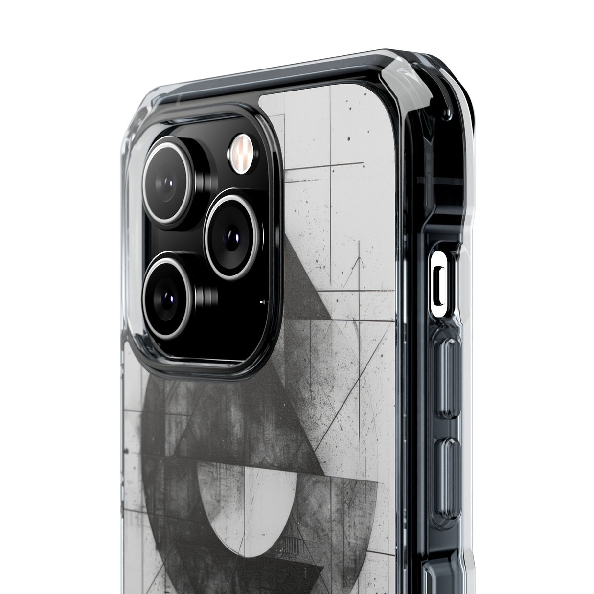 Monochrome Geometry - Phone Case for iPhone (Clear Impact - Magnetic)