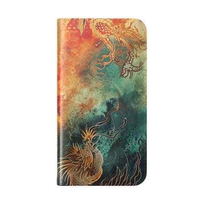 Golden Dragons Blaze - iPhone 16 Plus Case - Wallet