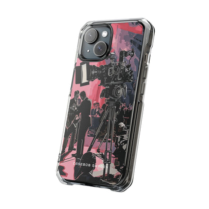 Retro Cinematic Spotlight iPhone 15 - Clear Impact Phone Case