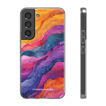 Vibrant Abstract Waves - Flexi Samsung S22 Phone Case