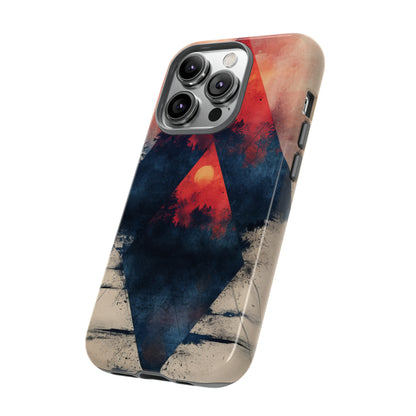 Pastel Triangle Forest Dusk - Protective Phone Case