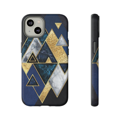 Dark Blue Geometric - Protective Phone Case