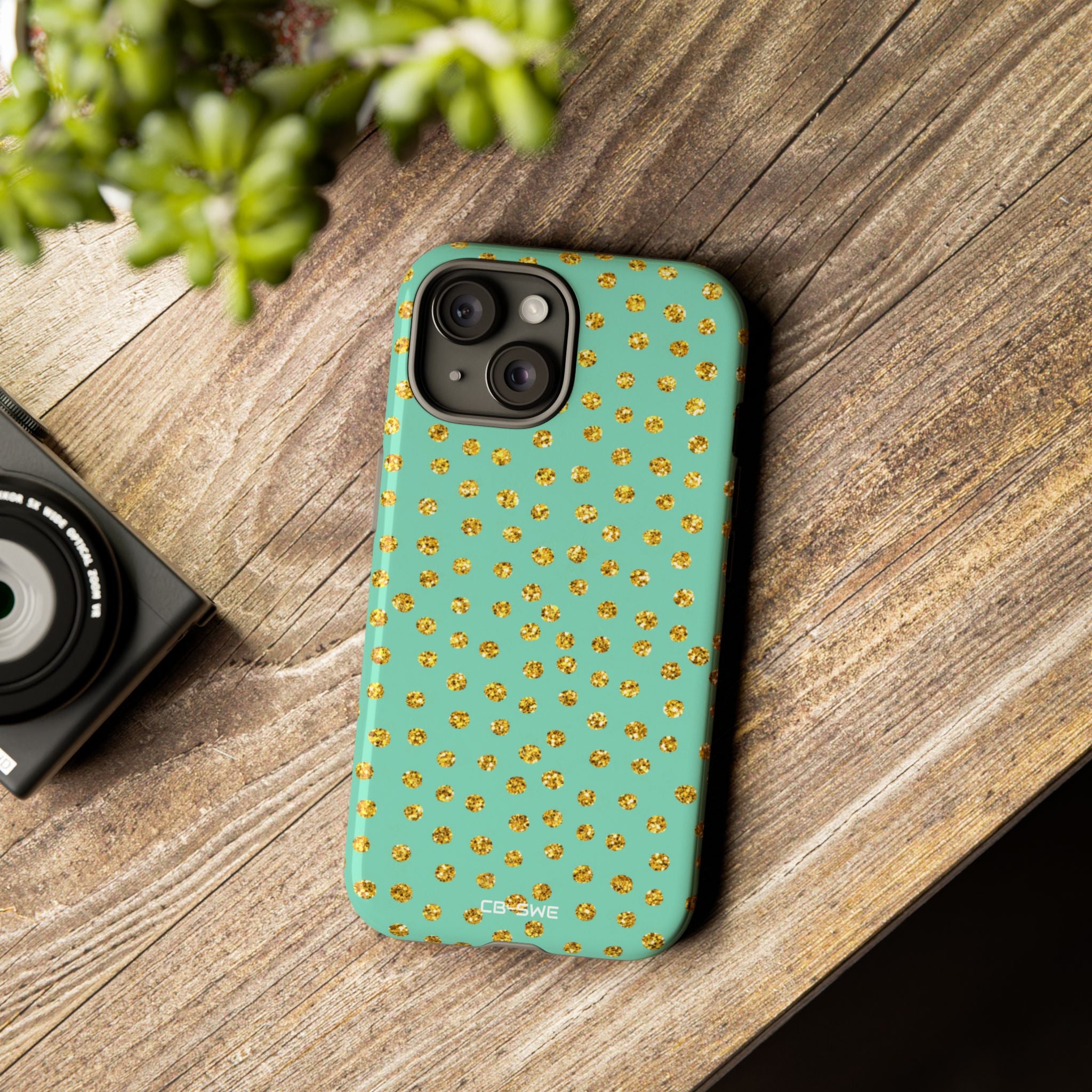 Golden Dots Dance - iPhone Case
