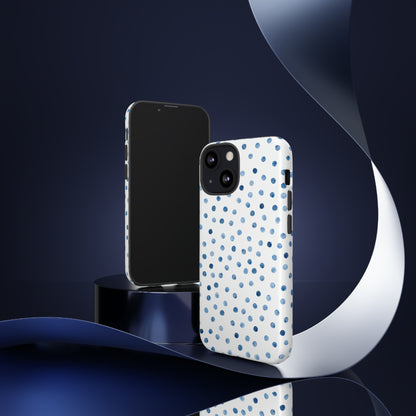 Blue Dots Pattern - Protective Phone Case