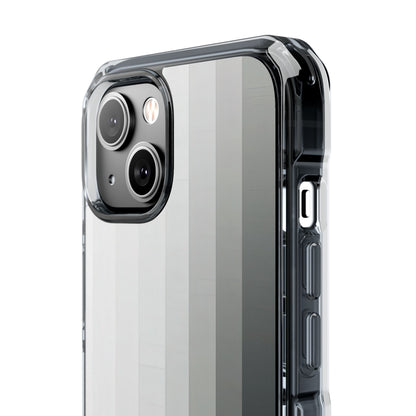 Silver Gradient Stripes iPhone 14 - Impact Clear+