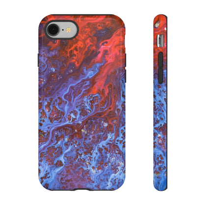 Blue Lava Ink Art iPhone Case (Protective) iPhone 8 Glossy Phone Case