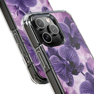 Radiant Orchid Design | Handyhülle für iPhone (Clear Impact Case – magnetisch) 