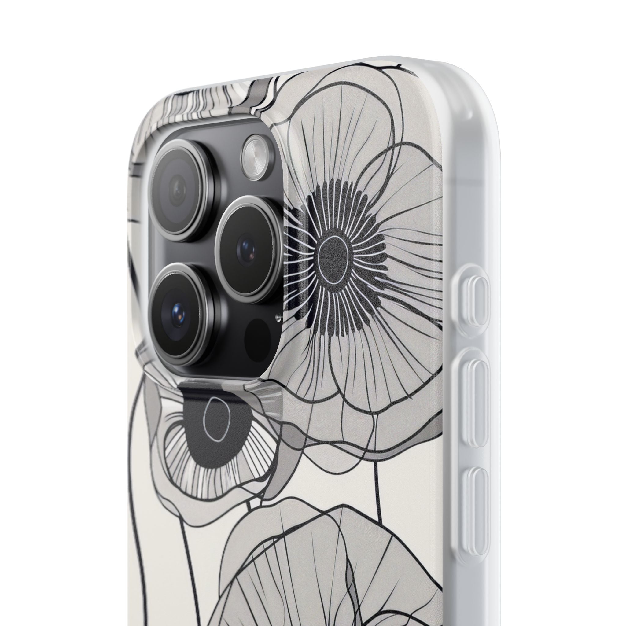 Modern Minimalist Flowers iPhone 15 - Flexi Phone Case