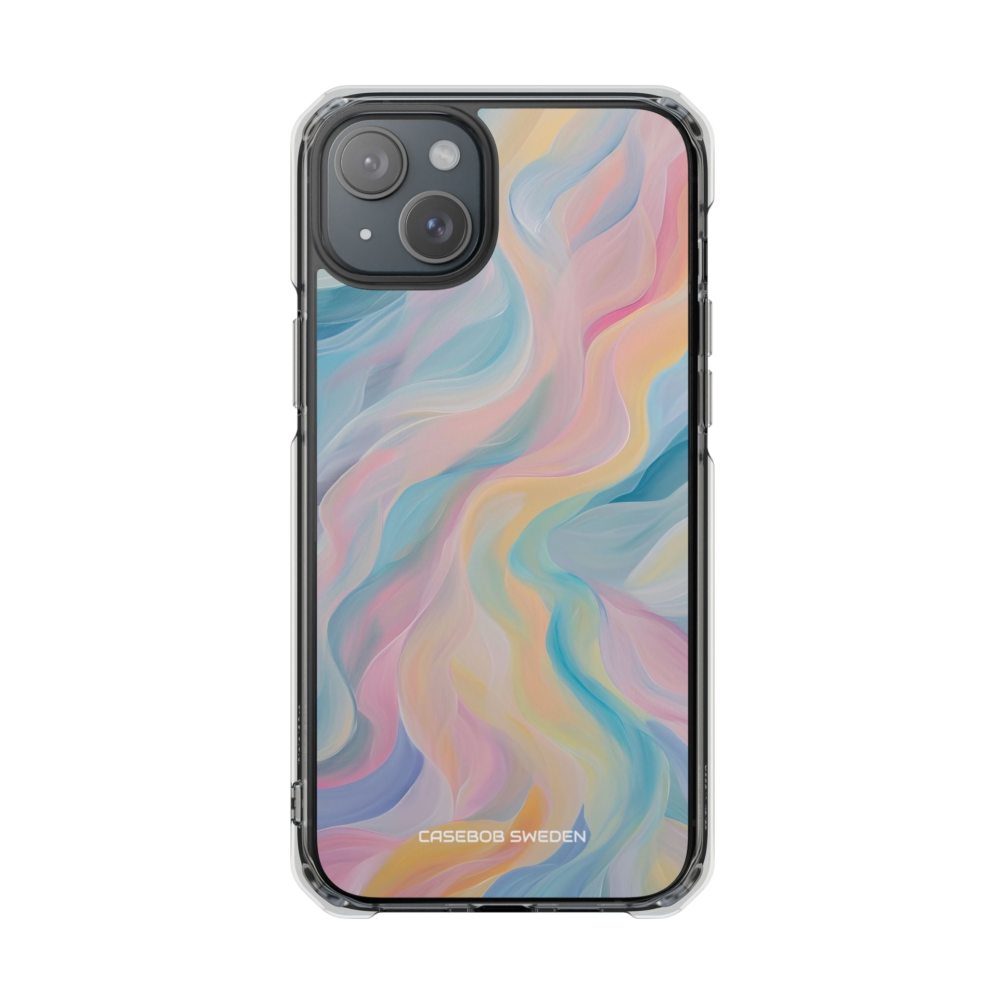 Dreamy Pastel Swirls - Clear Impact iPhone 15 Phone Case