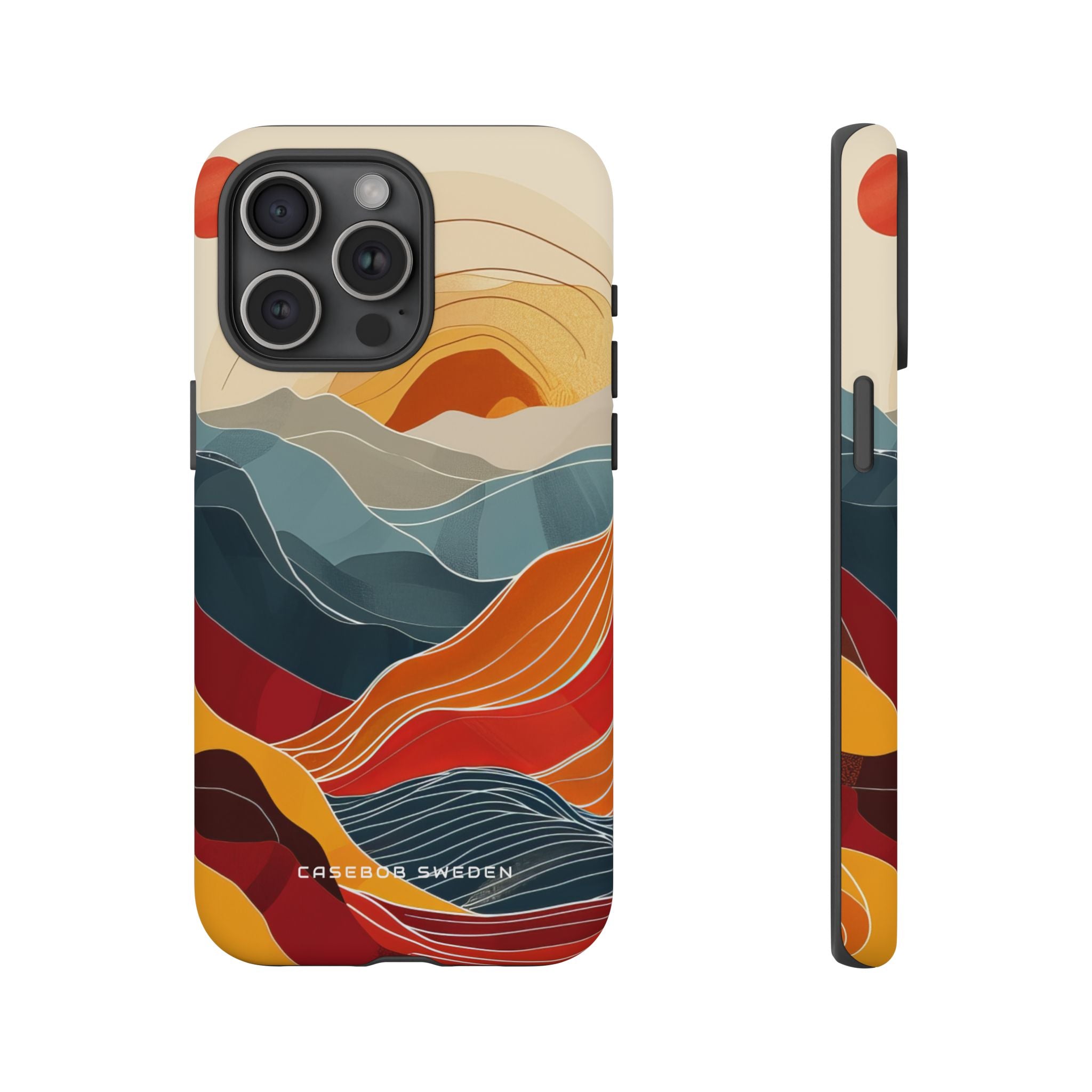 Harmonic Flow of Lines and Color iPhone 15 - Tough Phone Case