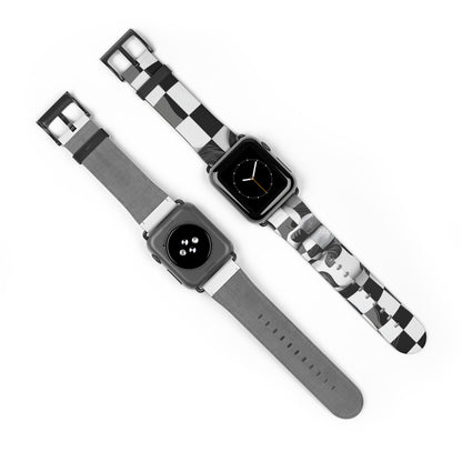 Mirrored Checkerboard Face - Watch Band
