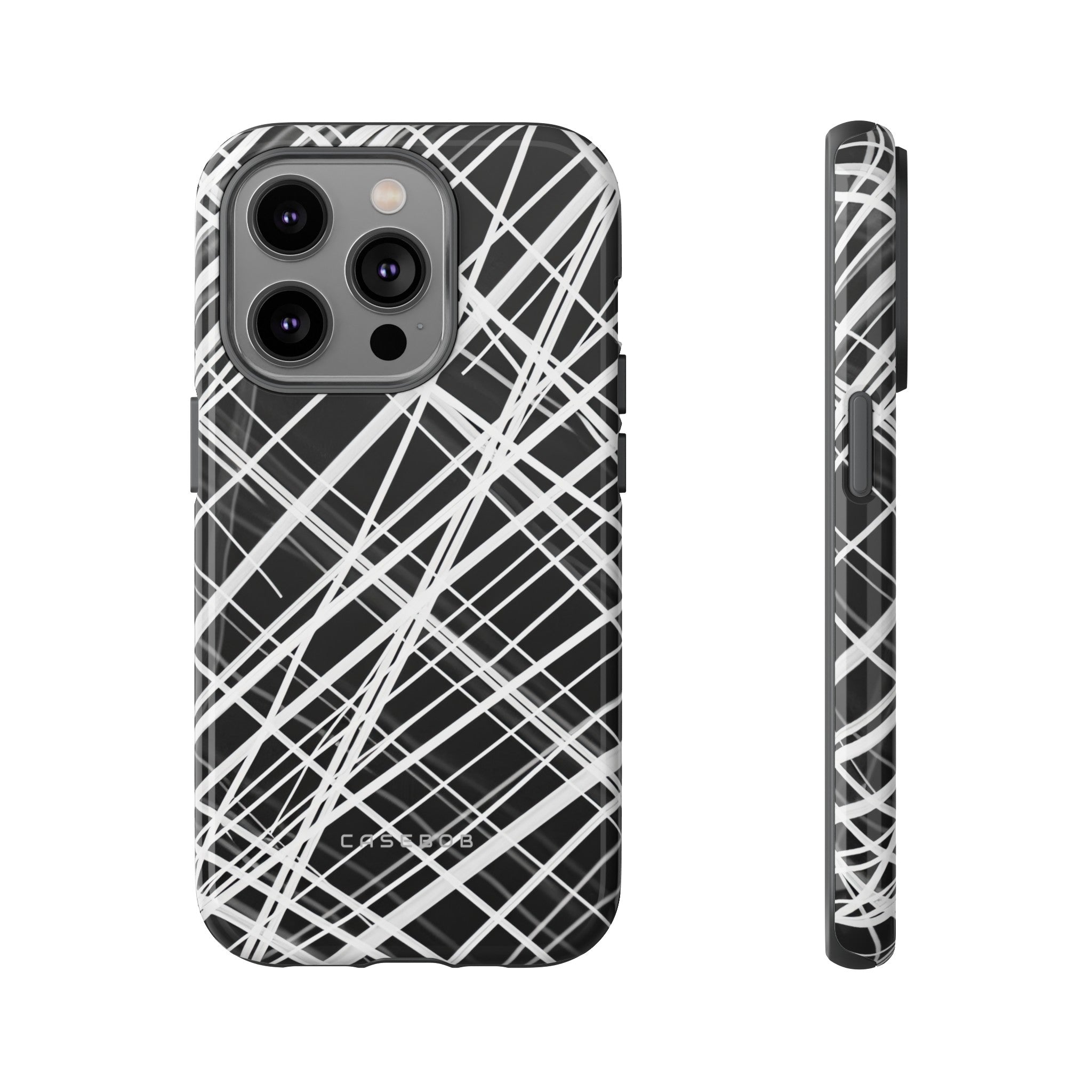 White Line Elegance - Protective Phone Case