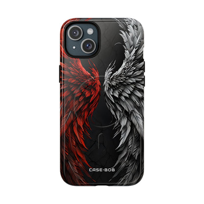 Crimson White Wings iPhone 15 Plus Case - Tough+