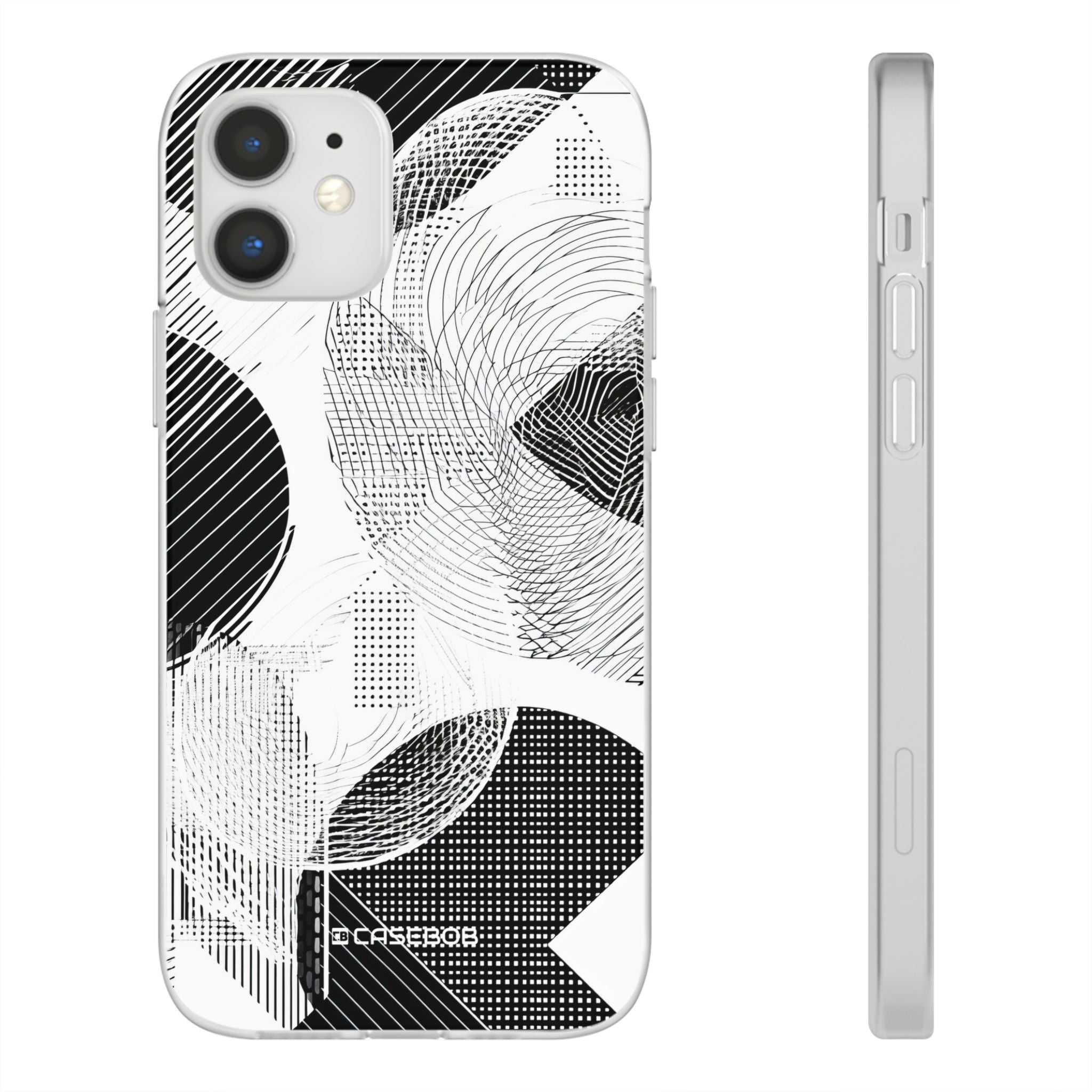 Monochrome Dynamics | Flexible Phone Case for iPhone