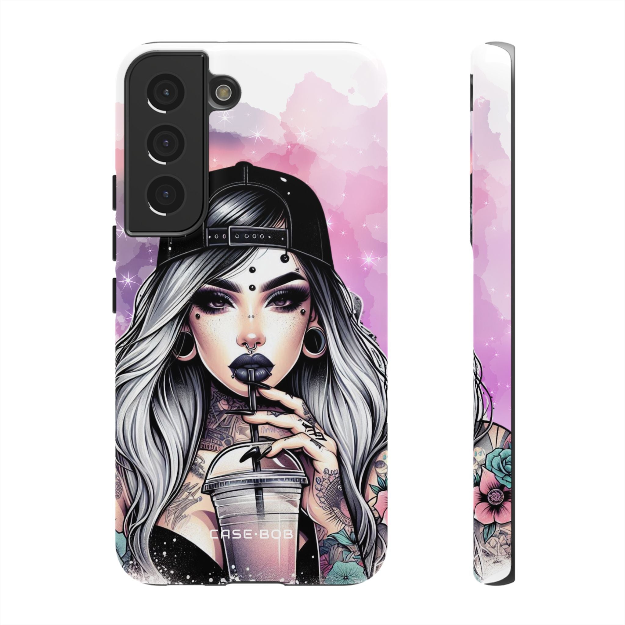 Silver Sip Nebula Samsung S22 Case - Tough