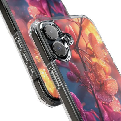 Surreal Flower Harmony iPhone 16 - Clear Impact Phone Case