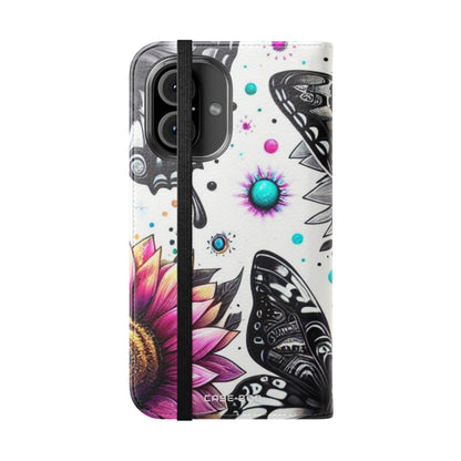 Monochrome Flutter - iPhone 16  Case - Wallet