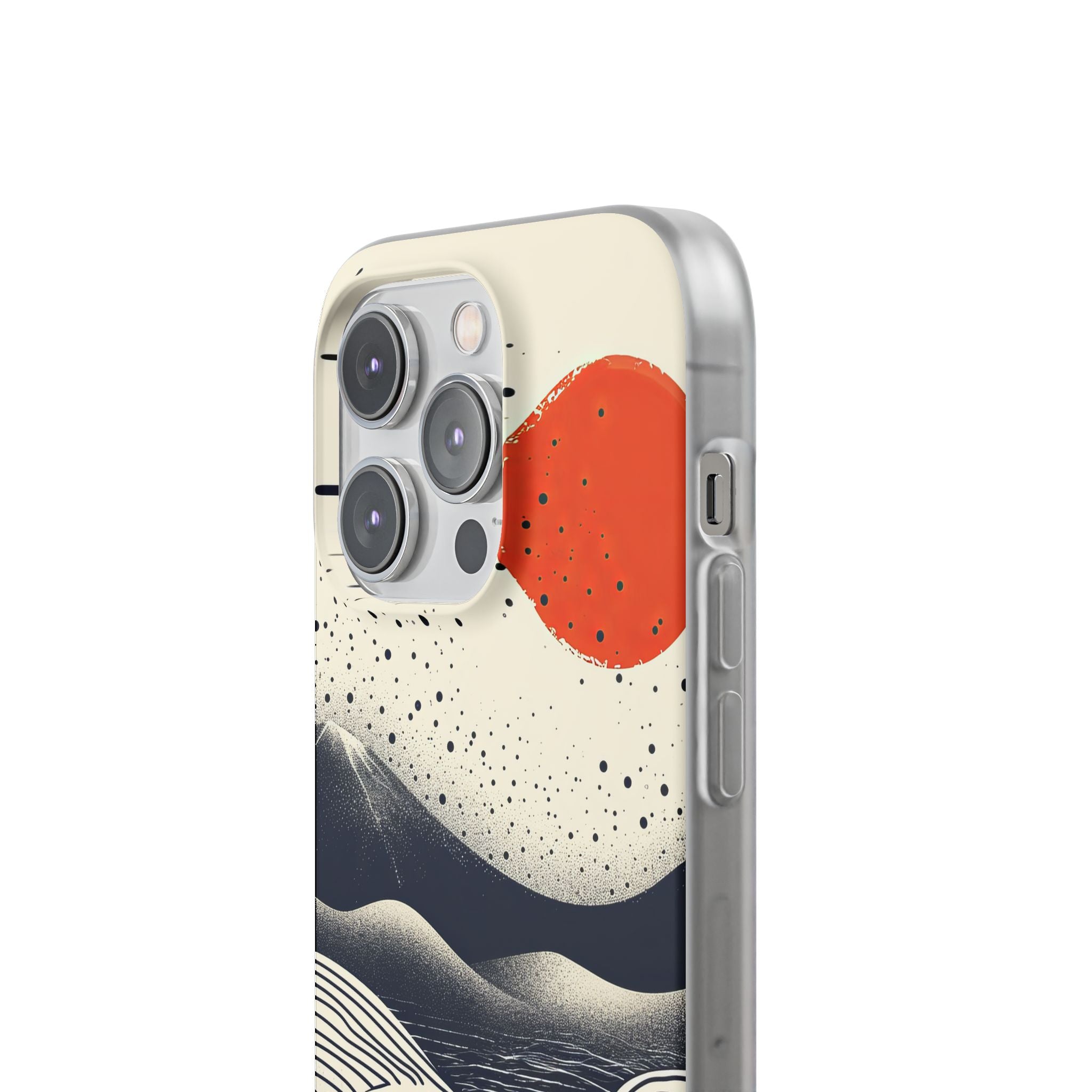 Red Sun Over Flowing Horizons iPhone 14 - Flexi Phone Case