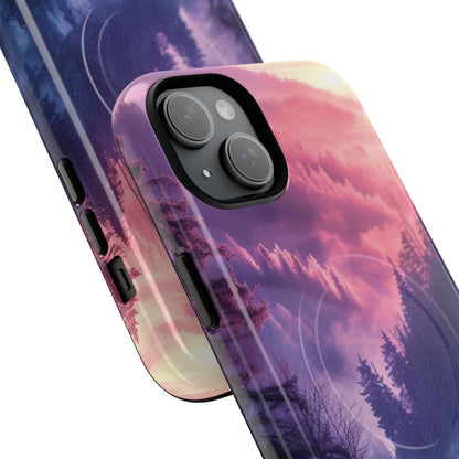 Misty Forest Serenity - Tough + MagSafe® iPhone 15 Phone Case