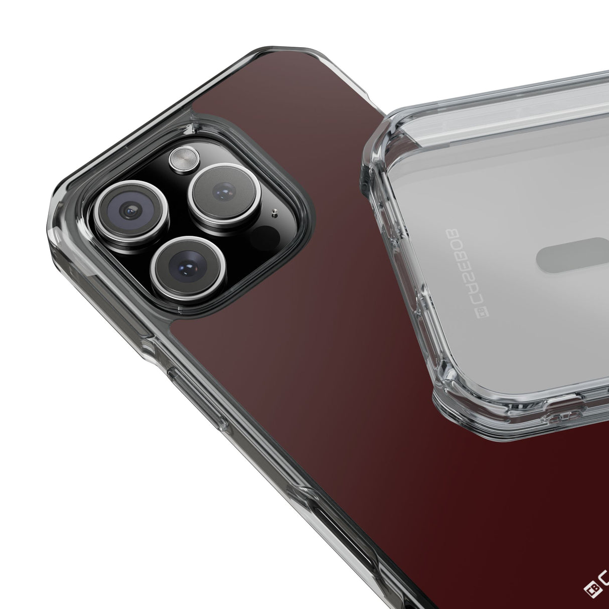 Oxblood Red | Phone Case for iPhone (Clear Impact Case - Magnetic)