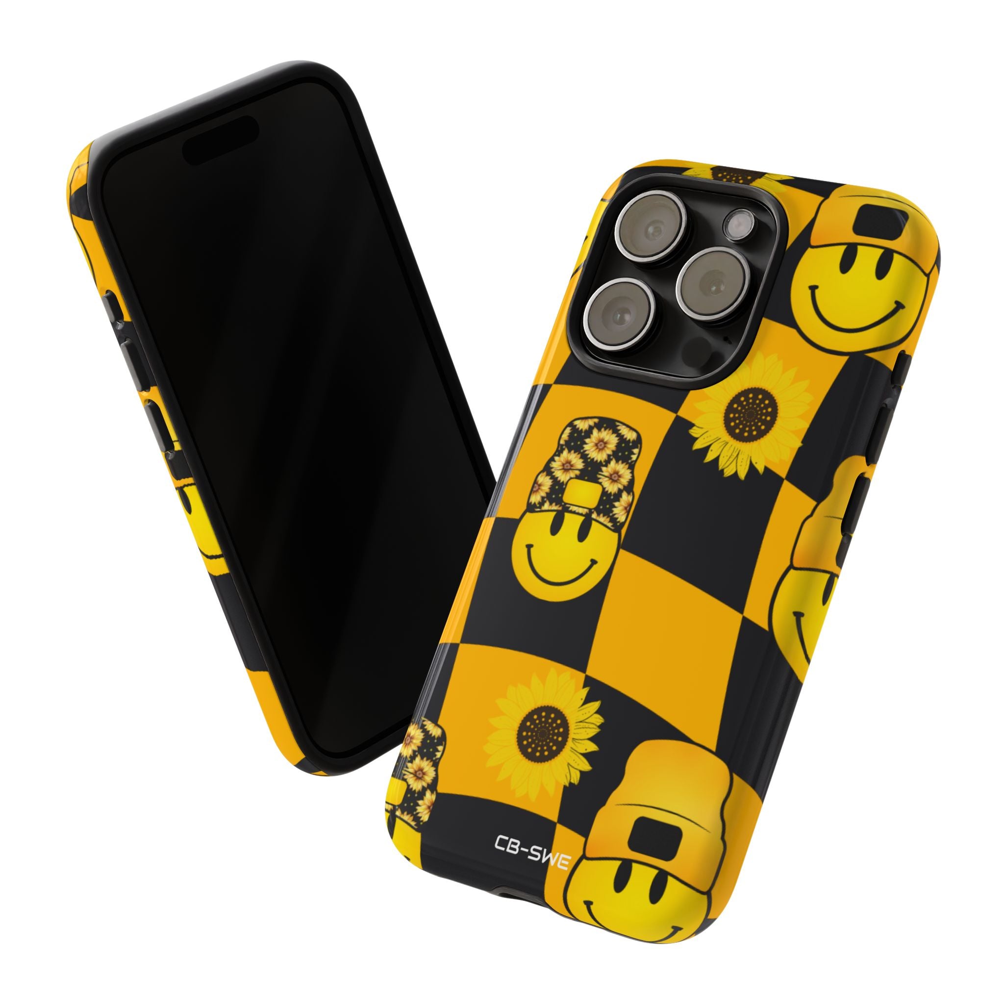 Joyful Checkered Smiles - iPhone Case