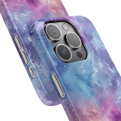 Cosmic Nebula Swirls - Slim iPhone 15 Phone Case