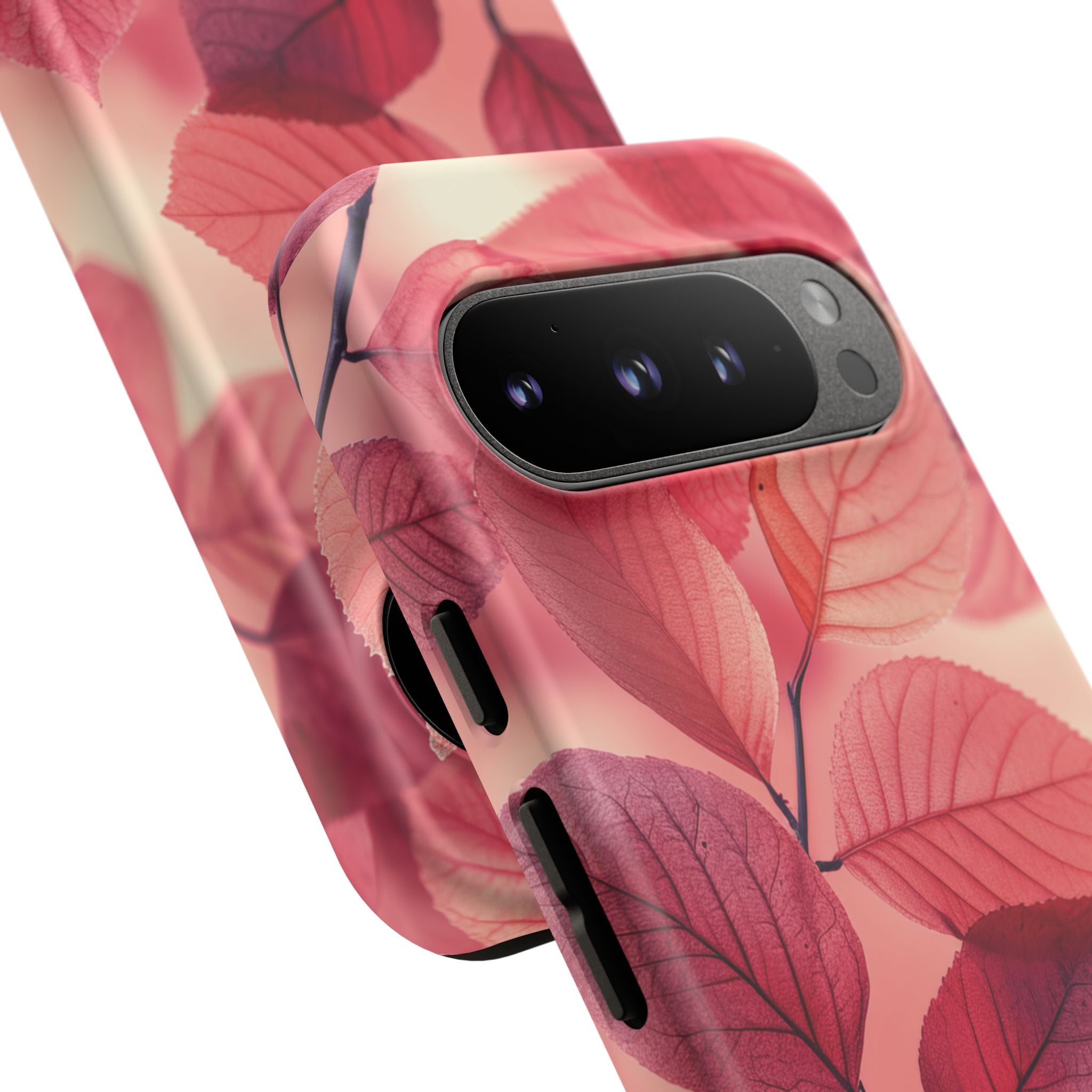 Pink and Red Leaf Harmony Google Pixel 9 - Tough Phone Case