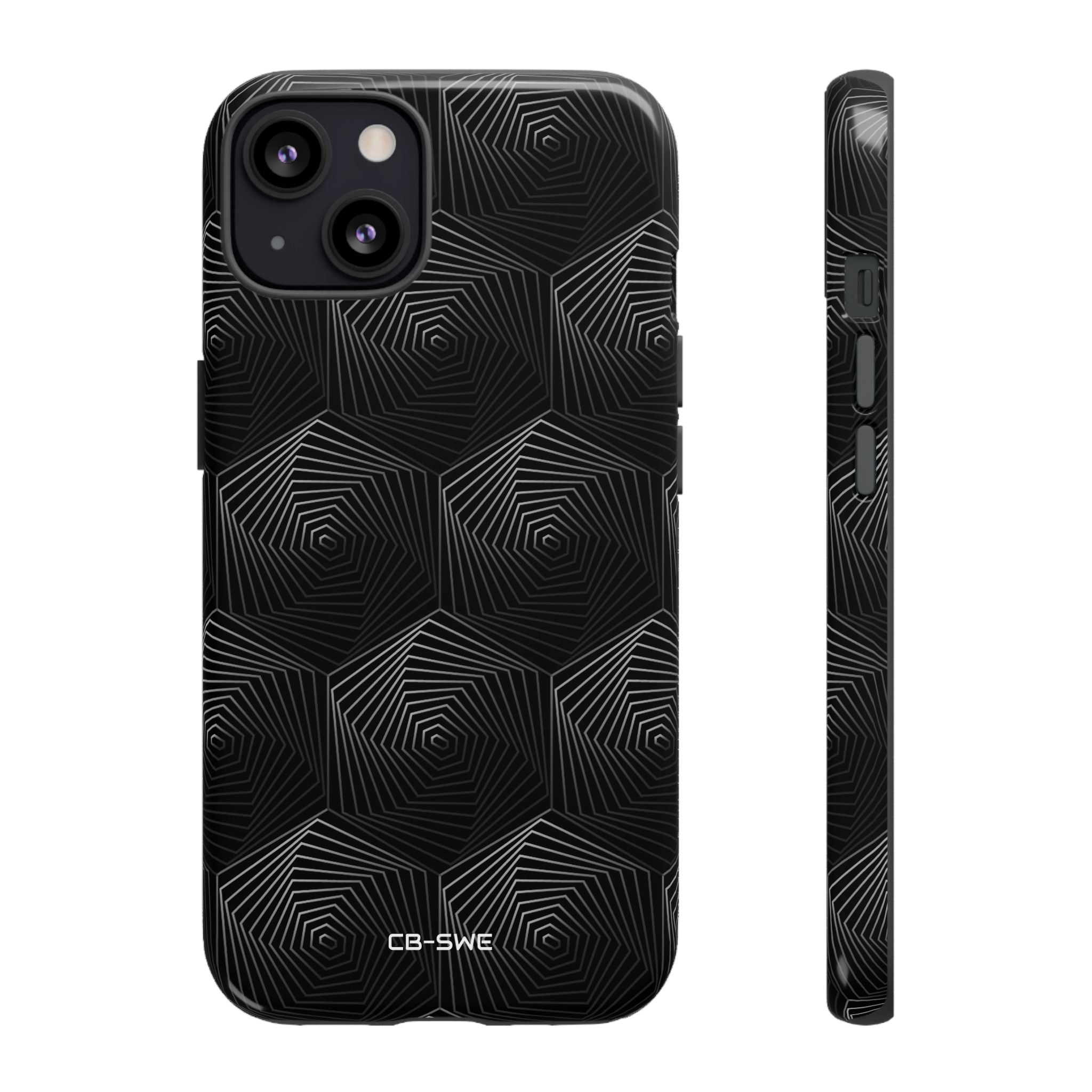 Geometric Spiral Illusion - iPhone Case