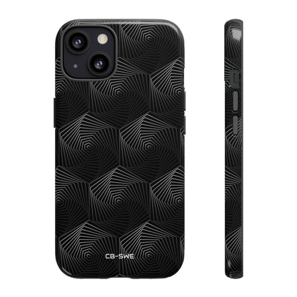 Geometric Spiral Illusion - iPhone Case