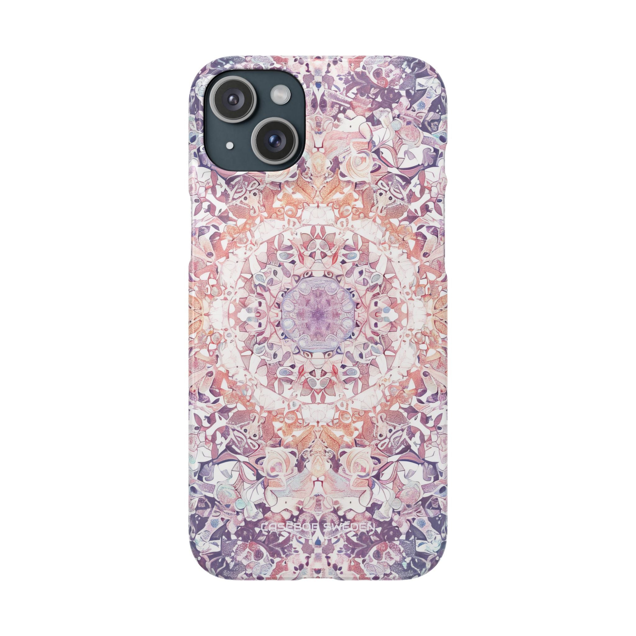 Purple Pink Mandala - Slim iPhone 15 Phone Case