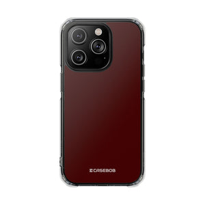 Oxblood Red | Phone Case for iPhone (Clear Impact Case - Magnetic)