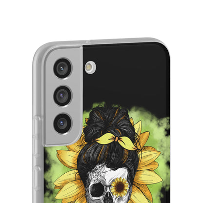 Sunflower Skull Samsung S22 Plus Case - Soft