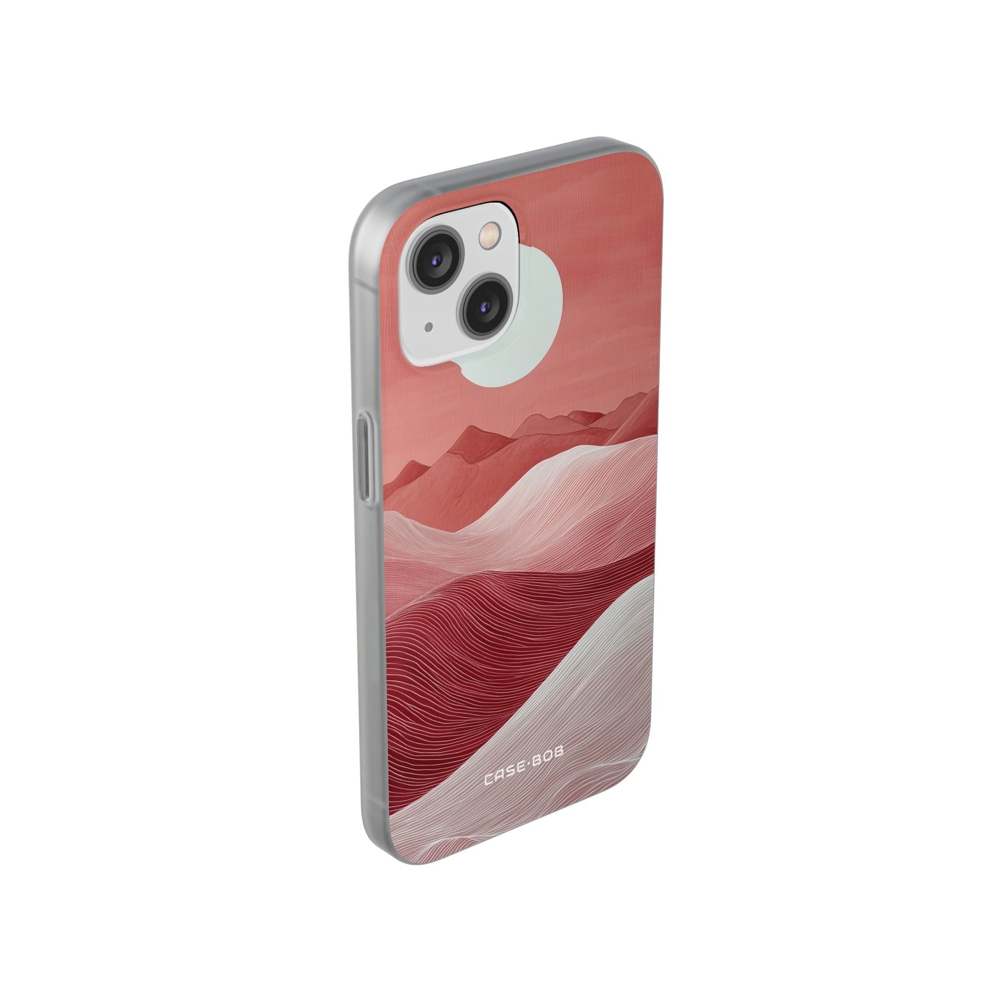 White Orb Dunes iPhone 14 Case - Soft